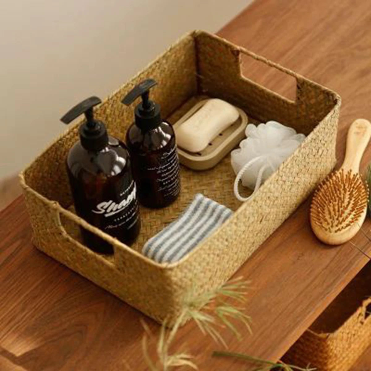 Woven Seagrass Basket for Home Decor