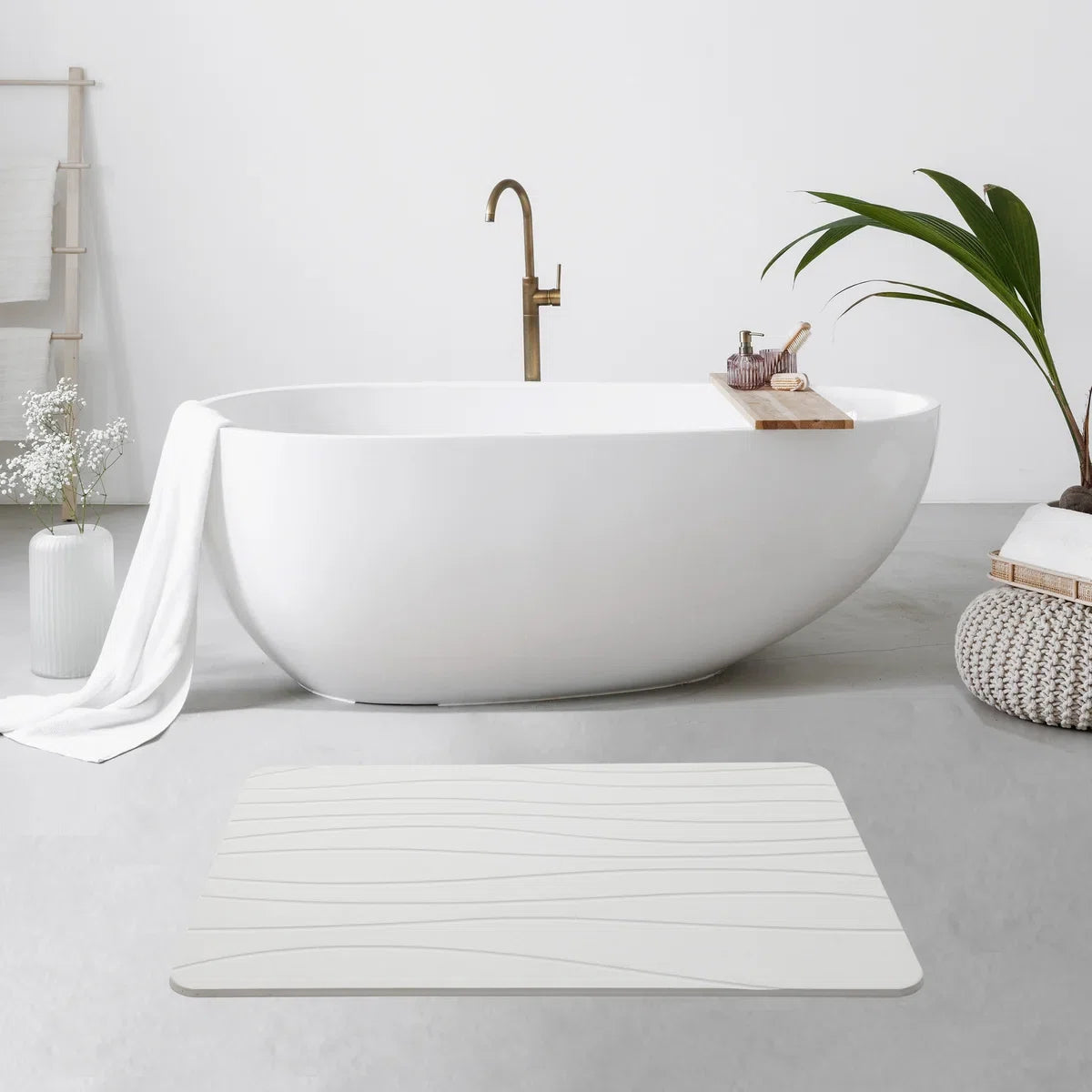 Stone Bath Mat Diatomaceous Earth